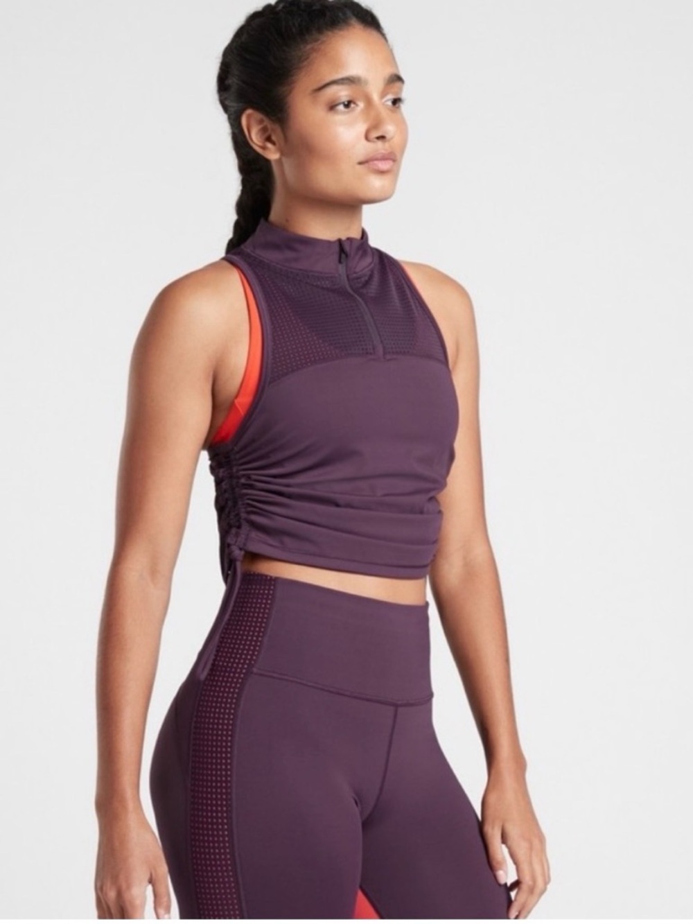 Athleta HIIT It Tank Top Agate Purple Perforated Athletic size small women